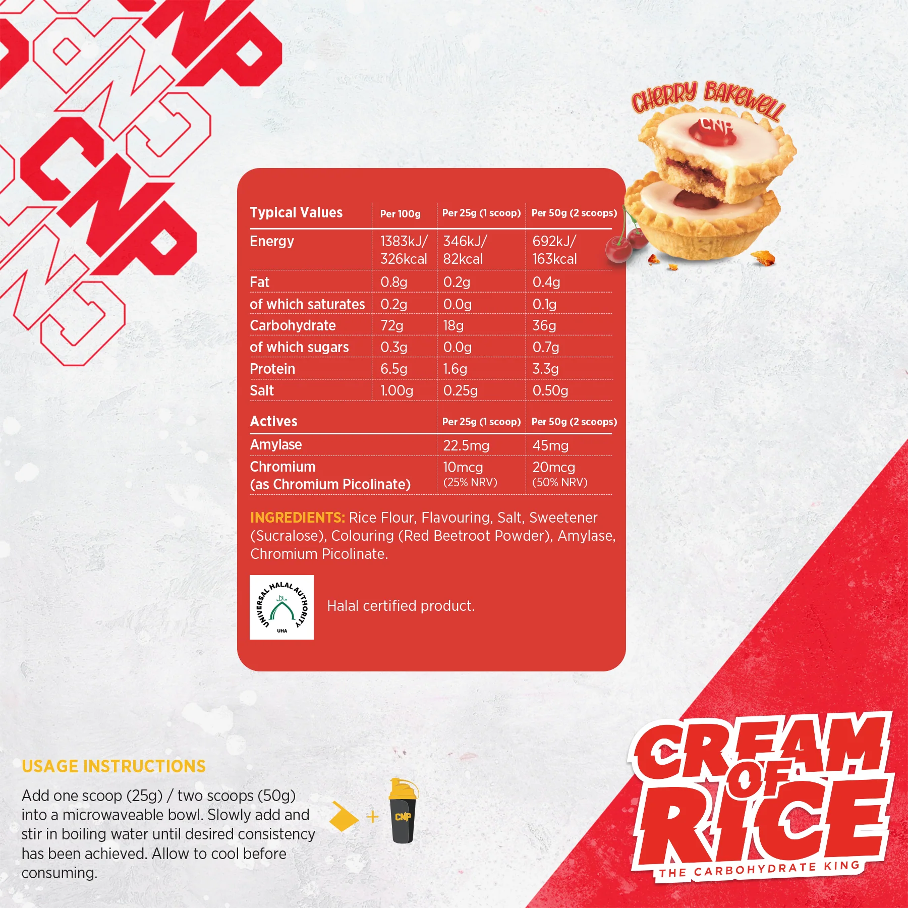 CNP Cream Of Rice 2kg (Cherry Bakewell) - Image 3