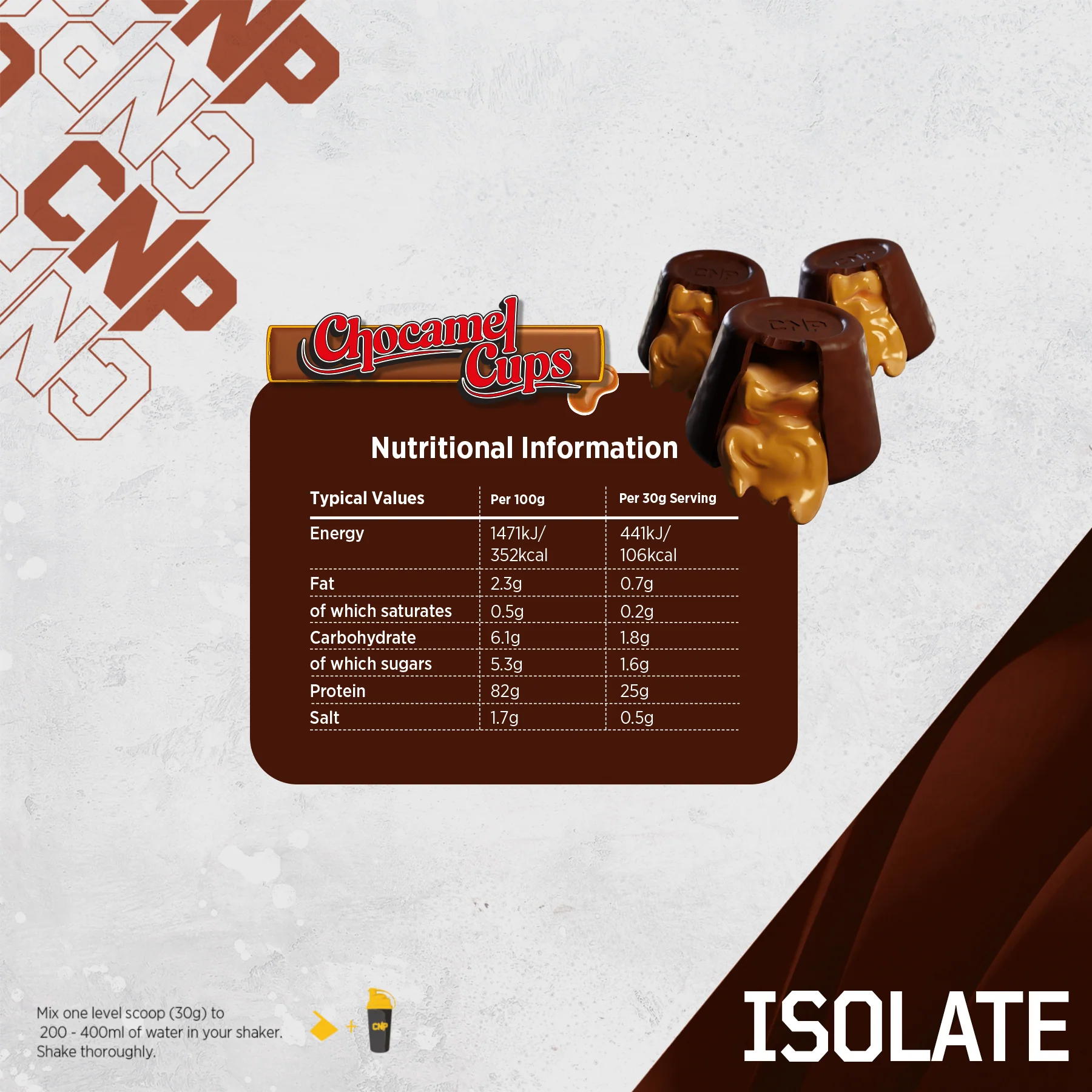 CNP Isolate V2 1.8kg (Chocamel Cups) - Image 2