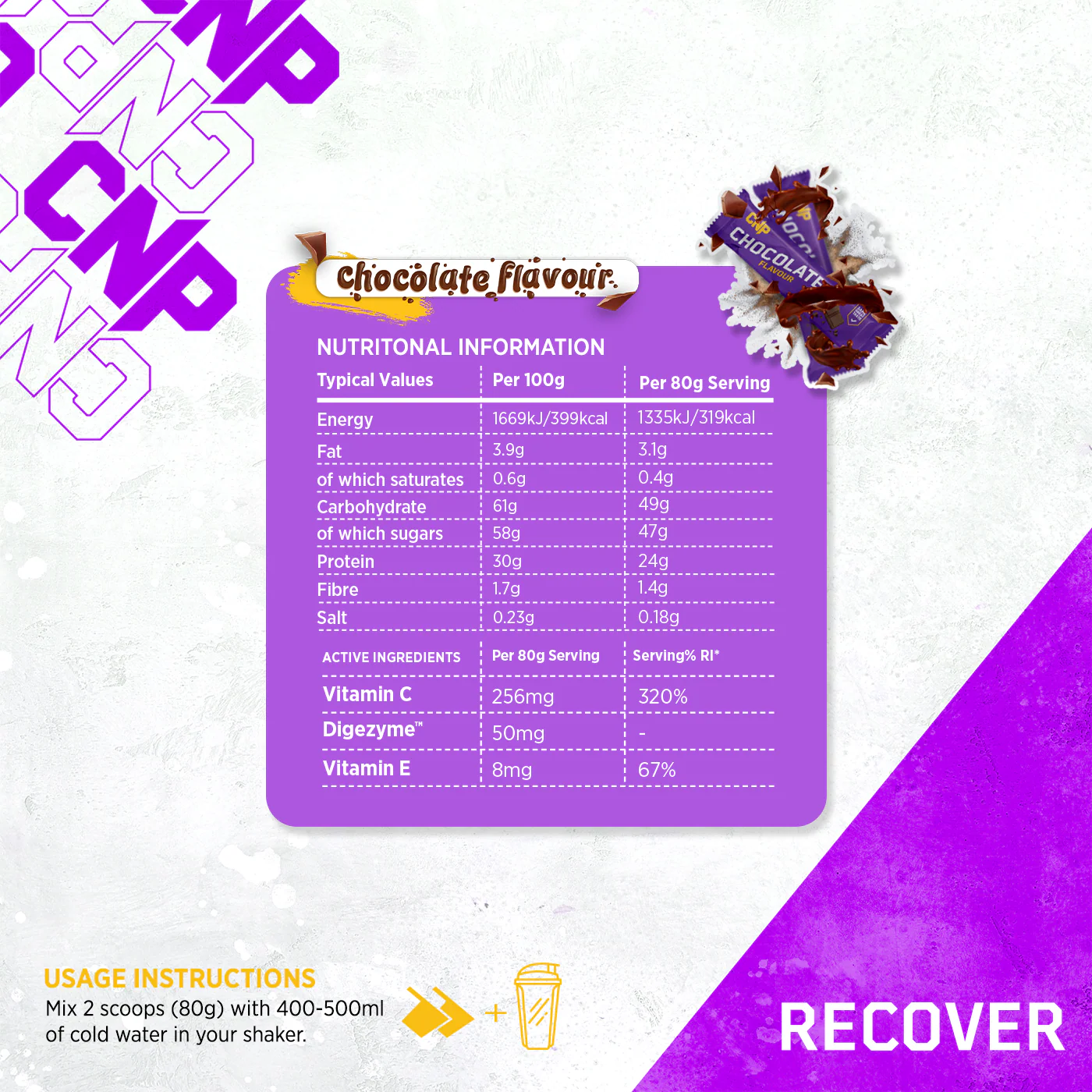 Recover Shake & Take - 1 Serving - Chocolate - Image 2