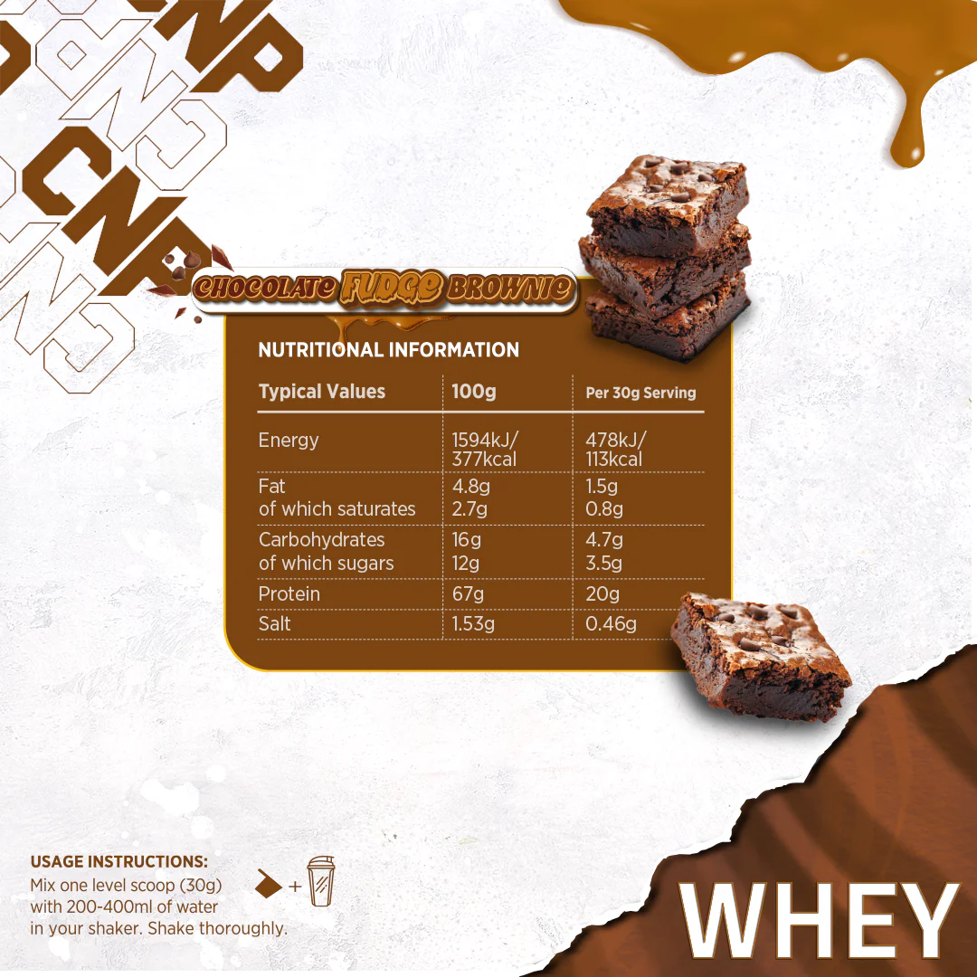 CNP Whey 2kg (Chocolate Fudge Brownie) - Image 4